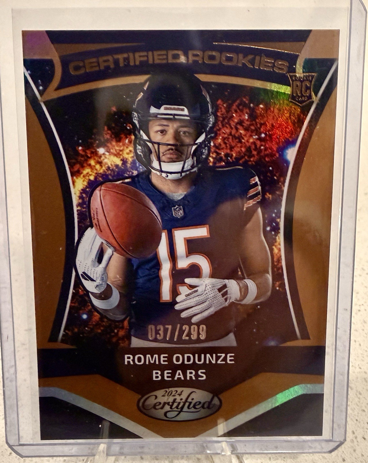 Rome Odunze Panini Certified Rookies #13 Mirror Bronze