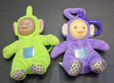     Teletubbies Soft Plüschtier Dipsy / Tinky-Winky Schlüsselanhänger 1998