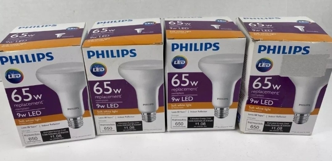 Philips Light Bulb  9W 65W LED BR30 Flood Soft White New Lot