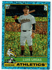 2025 Topps Heritage High Number - Luis Urias #505 Chrome Blue Sparkle Refractor