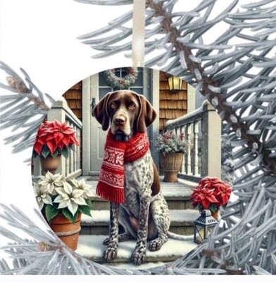 Zeiger Hund Geschenk Deko Weihnachten hängend 