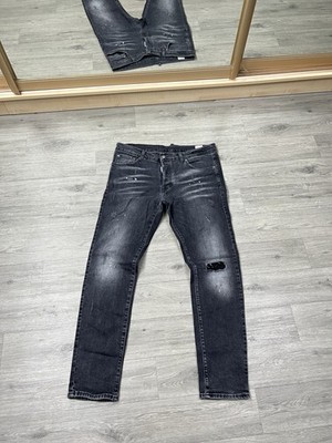 Vtg Dsquared2 Distressed Paint Splatter Jeans Black Y2K Men s Size It 52