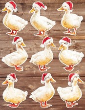 Christmas Duck Die Cut Vinyl Stickers Scrapbooking Laptop Waterbottle