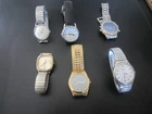 6 ASSORTED VINTAGE WRISTWATCHES~SHARP+TIMEX+INVECTA+LORUS`WORKING=NOT WORKING~!!