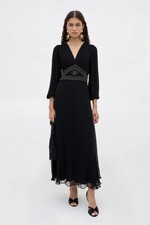 RIXO Kaesha Chiffon Midi Dress