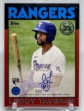 Leody Taveras - 2021 Topps Update - 1986 Rookie Auto Red /25 #86A-LT - RANGERS