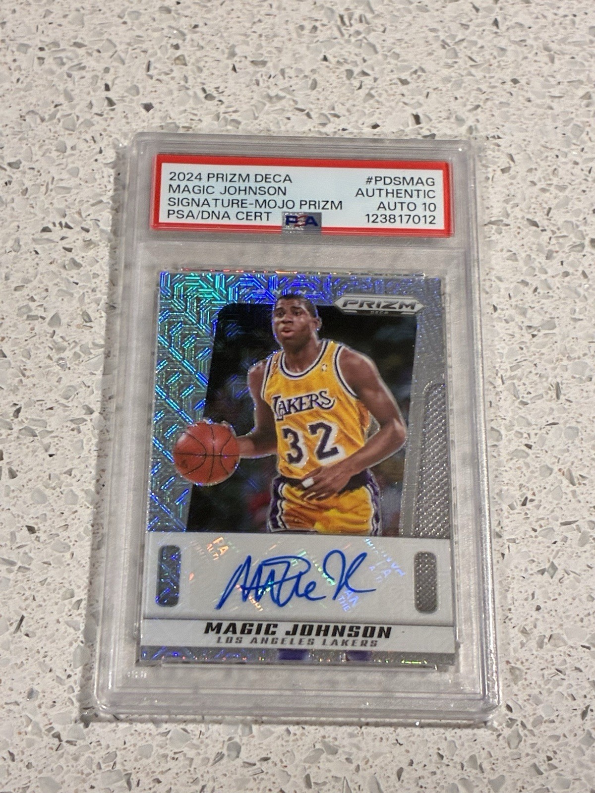 2024-25 Panini Prizm DECA Magic Johnson Mojo Prizm Signatures Auto PSA - AUTO 10