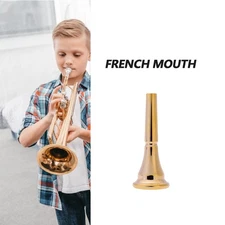 1* Gold Plated French Horn Metal Mouthpiece Instrument Accessories Hot