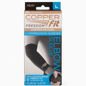 Copper Fit Freedom Infused Elbow Compression Sleeve Large