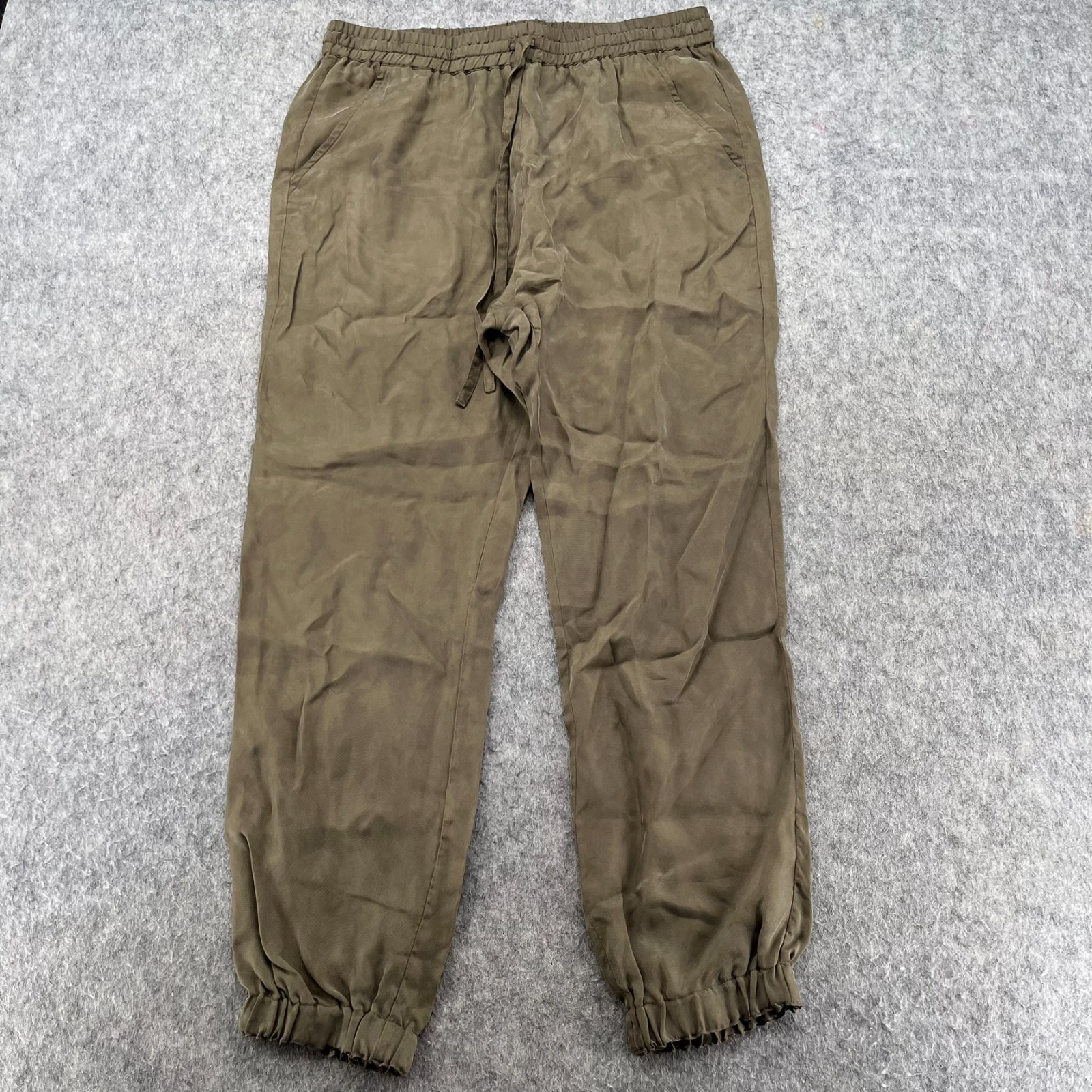 Johnny Was Womens Green Jogger Pants Tapered Olga Boho Rayon Size S