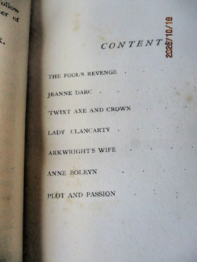 HISTORICAL DRAMAS, 1877, Tom TAYLOR, M.A., 1st ED. - Image 3 of 4