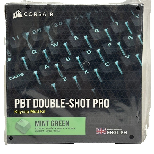 Corsair Mint Green Replacement Shine Through PBT Double Shot Keycap Mod Kit