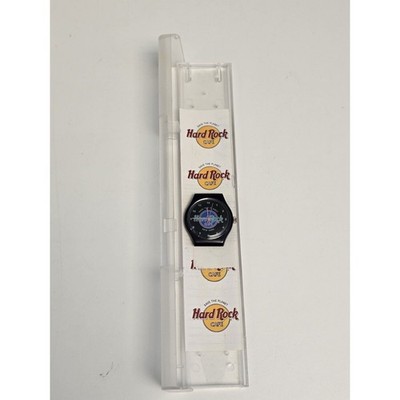 Hard Rock Cafe New York Black Watch In Case for parts ( missing Strap )