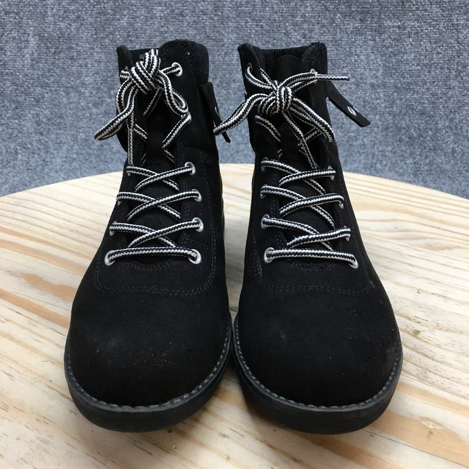 St Johns Bay Boots Womens 8.5M Black Shae Lace Up Ankle Hiking Combat 1004060 - Image 4 of 4