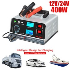 Caricabatterie 400W 40A Smart 12V/24V Caricabatteria Auto Trickle Smart