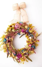 18 inch Handmade Dried Organic Floral Wreath