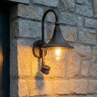Lindby Wandlampe Aussen Mit Bewegungsmelder, Aussenwandleuchte Laterne IP44, Wan