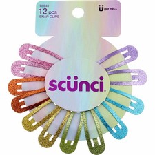 2 Pack Scunci Snap Clips, 12 Ct