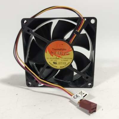 Thermaltake TT-8025A 80mm Gehäuselüfter DC 12V 3-Pin Computer Lüfter schwarz