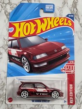 2025 hot wheels 28/250 '90 honda civic ef - target red edition