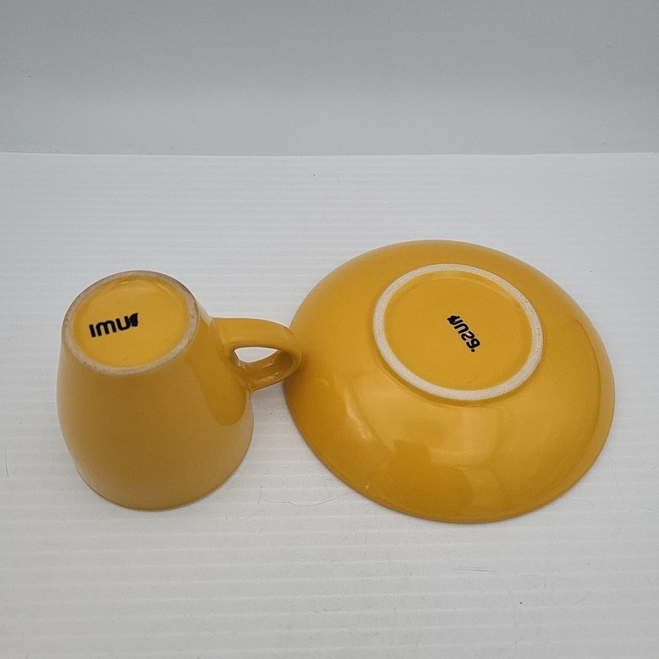 Taza y platillo espresso Imusa amarillo mostaza  Foto 4 de 4
