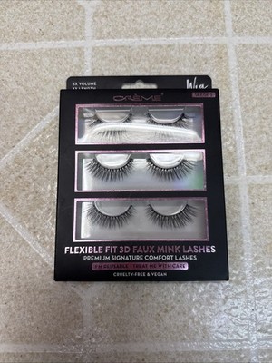 THE CREME SHOP Flexible Fit 3D Faux Mink Lash Trio in Bossy Brand New in Box
