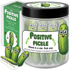 Emotional Supports Pickle Jar, 60 Affirmation Cards for Women, Positive Pickle G