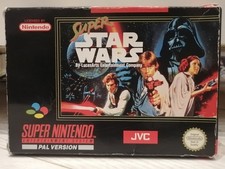 Nintendo SNES Super Star Wars Game PAL, Boxed with Manual