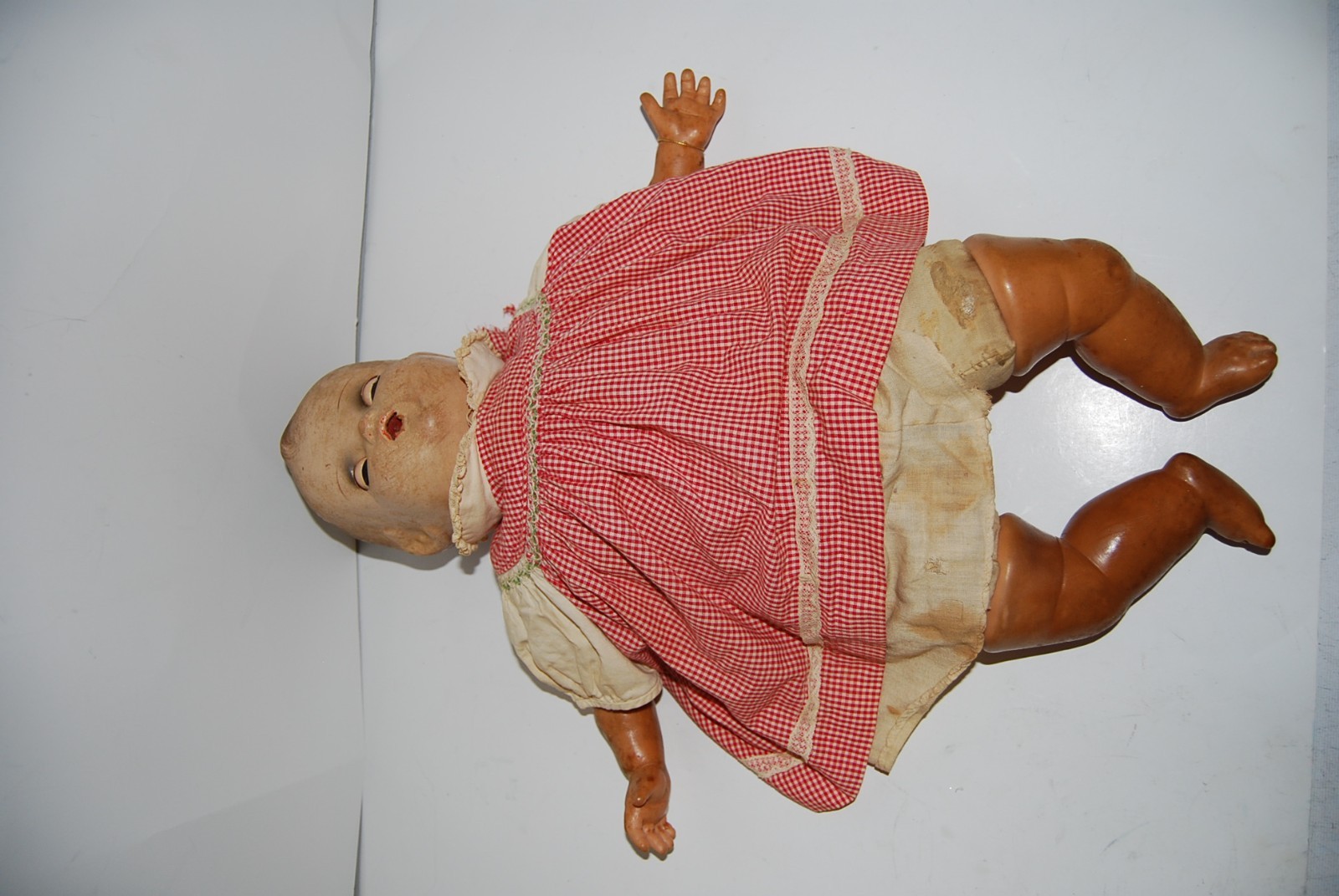 Rare Sleepy Eyes Vintage Horseman 1930s-40s  Babydoll Composite w/ Clothing