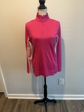 Ariat Tek Heat Series 1/4 Zip Pink Pullover Vented Mesh Women  s Size Medium