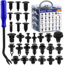 Grutov Car Bumper Clips Shield Retainer Clips Plastic Rivets 1001Pcs Automotive