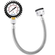 Uharbour Water Pressure Gauge 0-11bar / 160psi Dual Scale 3/4BSPT to 1/2BSPT,...
