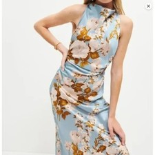 Reformation Casette Serene Silk Midi Dress Size 6