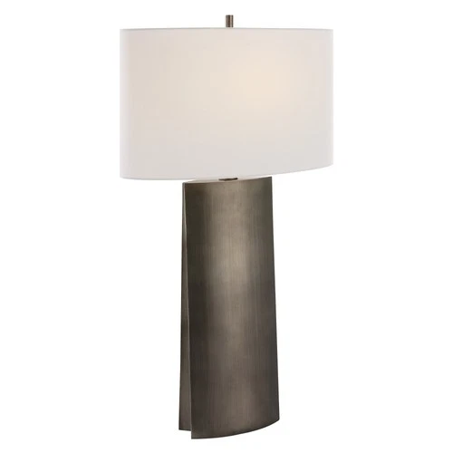 Uttermost 30204 V-Groove 33" Tall Buffet Table Lamp - Dark Steel Gray - Picture 1 of 4