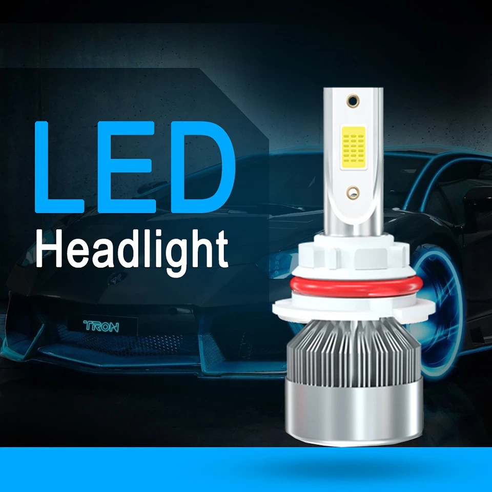 Kit de 2x 9004 bombillas LED faros luces altas bajas para Pontiac Grand Am 1987-1989 Foto 2 de 4