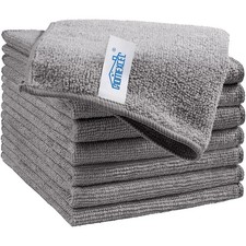 Soft Microfiber Cleaning Cloths 8PK 11.5x11.5in - Reusable  Gentle on Surfaces