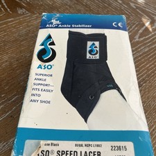 Med Spec ASO  Speed Lacer Ankle Stabilizer Black Large