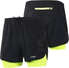 UK Mens Soft Sports Running Shorts Gym Training Fitness Bottoms With Pockets UK✅