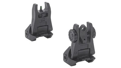 MEPROLIGHT FUBS - Flip Backup Sights 2 Dot Rear / 1 Dot Front | Black Body