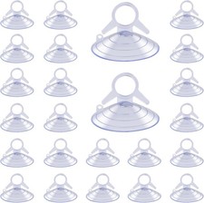 24Pcs Clear Glass Suction Cups Strong Hold Dovetail Hook Car Sunshade Window