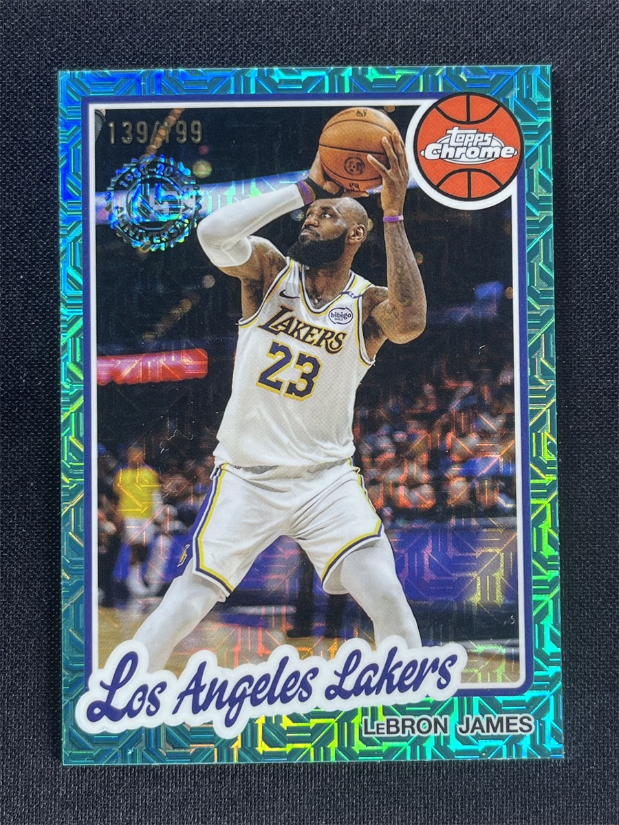 2025-26 Topps Chrome Flagship Lebron James 1980-81 45th Teal Mojo Lakers /199