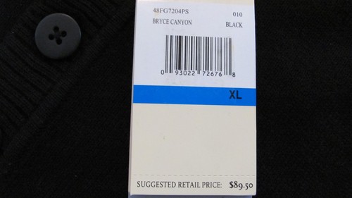 $90 PERRY ELLIS COTTON-WOOL 5 BUTTON SWEATER - XL - NEWwTAGS -FREE SHIPPING - Picture 7 of 12