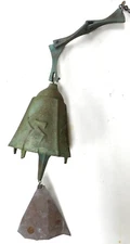 Vintage  Rare Paolo Soleri bronze bell signed Large Bell 6.5" Size 24 Inch