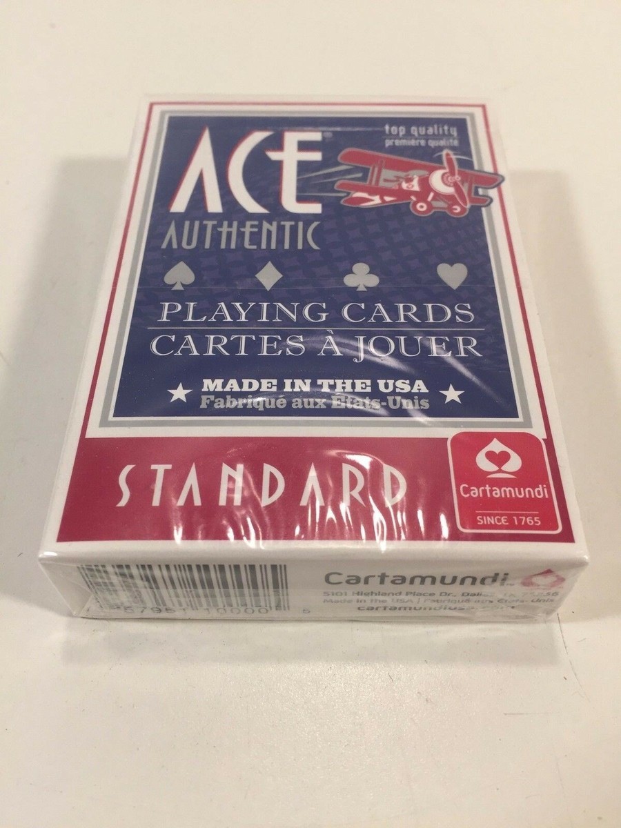 ace authentic limited edition playing cards Cartamundi 1060 Ace 100% Plastic Playing Cards Assorted Colors : Toys &  Games main image 1