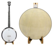 5 String Banjo, Maple resonator, steel tone ring, geared tuners, hardcase RSBJ03