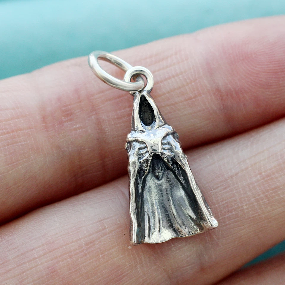 Dije Colgante Parca de la Muerte Plata de Ley 925 Halloween Horror Esqueleto Foto 4 de 4