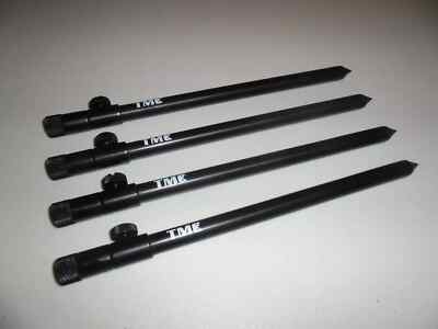 4 x 20-35cm Aluminium Angelbank Sticks. Schnäppchenpreise, Karpfen grob, Rutenauflage