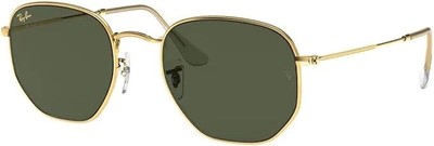 Ray-Ban RB3548N Hexagonal Men's Sunglasses - 54 mm, Legend Gold / G.15 Green
