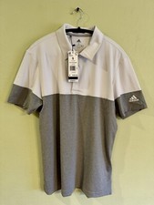  NEW  Adidas Ultimate 365 Stretch Golf Polo Shirt  Grey/White  Men  s Small