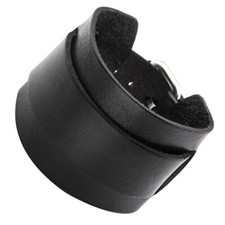 Punk Unisex Genuine Leather Wide Belt Wristband Bangle Cuff Bracelet 7"-8.5" ...